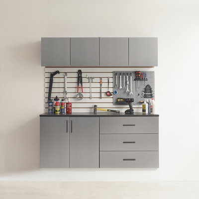 32 In. W X 28 H 20 D Metal Wall Mounted Base Drawer Cabinet, Series, Metallic Gray Color, Design, Water & Heat Resistance, Superior Edge Banding Cabinet For Storage, Gray, , And , Trustworthy
