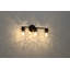 3-Light 21 In. Matte Black Vanity Light With Hammered Clear Glass Shades-1134545831-1107782664