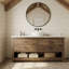 Meuble-lavabo simple en érable-123130125