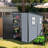 Lockable Sheds 4x8ft Resin Steel Frame Modern Storage for Backyard