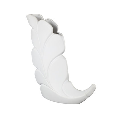 Cole And Grey Ceramic Slanted Leaf Vase