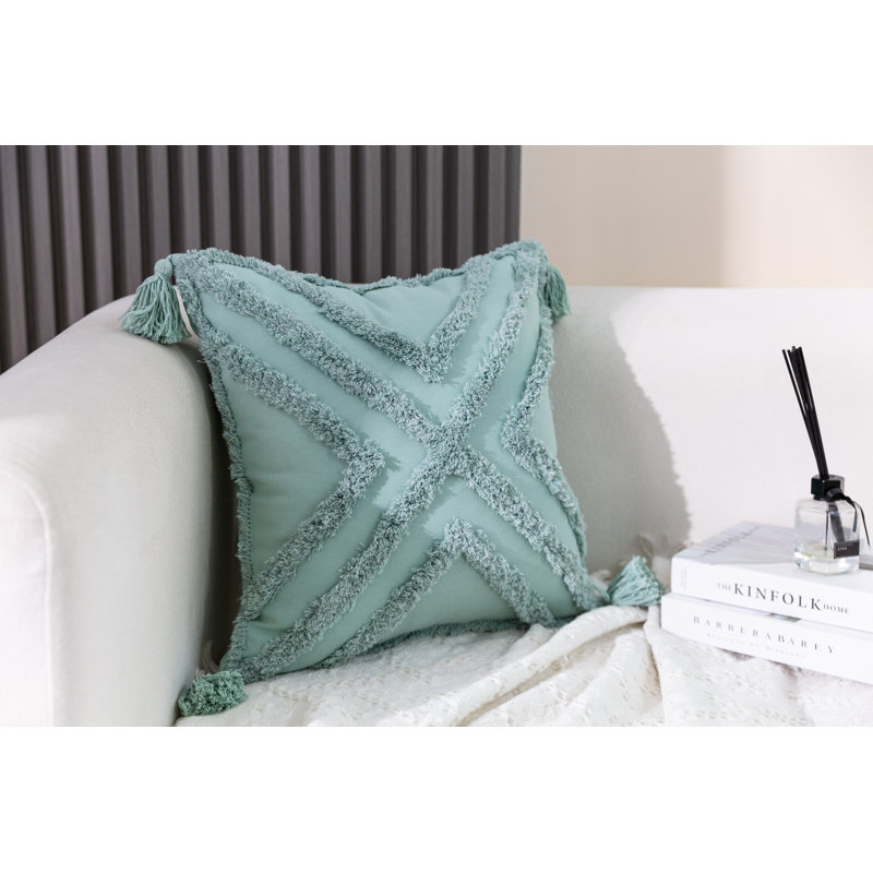 Housse de coussin Novel, Turquoise, Carré