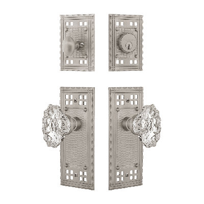 Nostalgic Warehouse Craftsman Entry Set with Chateau Crystal Knob