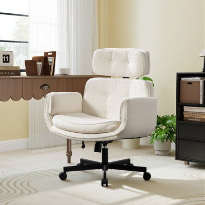 33.86"W Tilting Office Chair with Adjustable Armrest