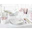 Square Piece Porcelain China Dinnerware Set - Service for 6