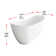 59 Inch Bathtub in Glossy White with Trim