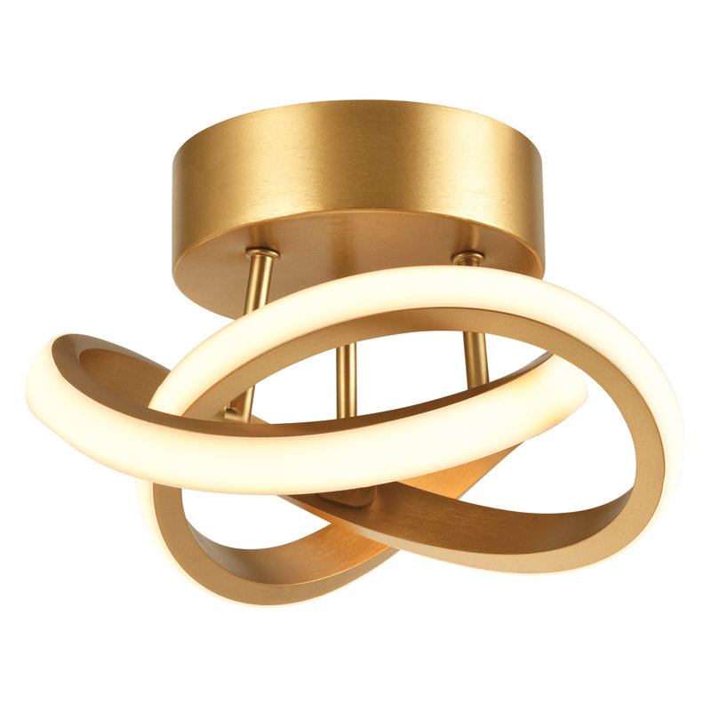 Aamiyah LED Semi Flush Mount, Gold