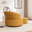 Chaise pivotante rembourrée en polyester avec repose-pieds-561283673