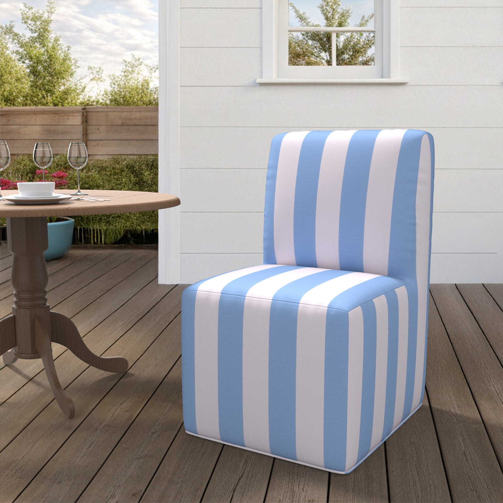 Eliana Sunbrella® Patio Dining Chair, Refuge Ocean