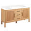 60" Ayanna Double Bathroom Vanity Set with Rectangular Undermount Sinks-77153664-77153665