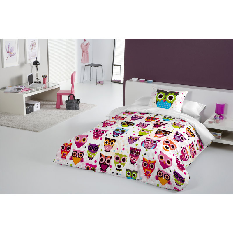 Gouchee Home Owls Twin 2pc Cotton Duvet Cover Set
