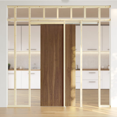 Sliding Pocket Door Frame Kit for 24" to 36" Wide Door with Soft Close for 2" X 4" Stud Wall
