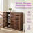 4-Tier Storage Shoe Cabinet with Louvered Doors-1887661101