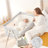 Baby Bassinet, Bassinet Bedside Sleeper For Baby With Waterproof Sheets, 4 Adjustable Height Bedside Bassinets With Wheels, Carry Bag, Grey-242655120