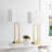 28.5" Metal Table Lamp Set With USB, Type-C Ports And Built-in Outlet(Set of 2)-346653838