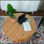 Table basse 31,50 "en forme de seau de style rétro pour bureau, salle à manger et salon