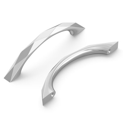 Karat Collection Arch Pull - 3-3/4" Center to Center Cabinet Pull Chrome - Contemporary Hardware for Drawers & Cabinets