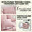 Modern Flared-Arm 3-Seat Sofa, Natural Textured Linen,pink-1080210028