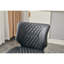 Chaise d'appoint Mid-Century capitonnée en cuir, ensemble de 2, pieds en métal galvanisé, pieds réglables, ton gris