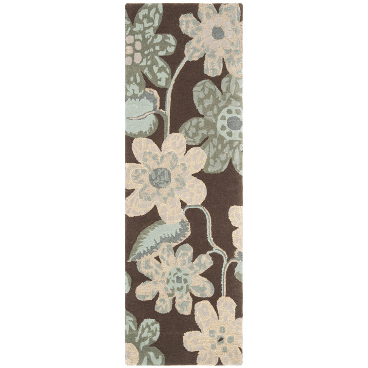 Mccullough Hand Tufted Wool Floral Rug