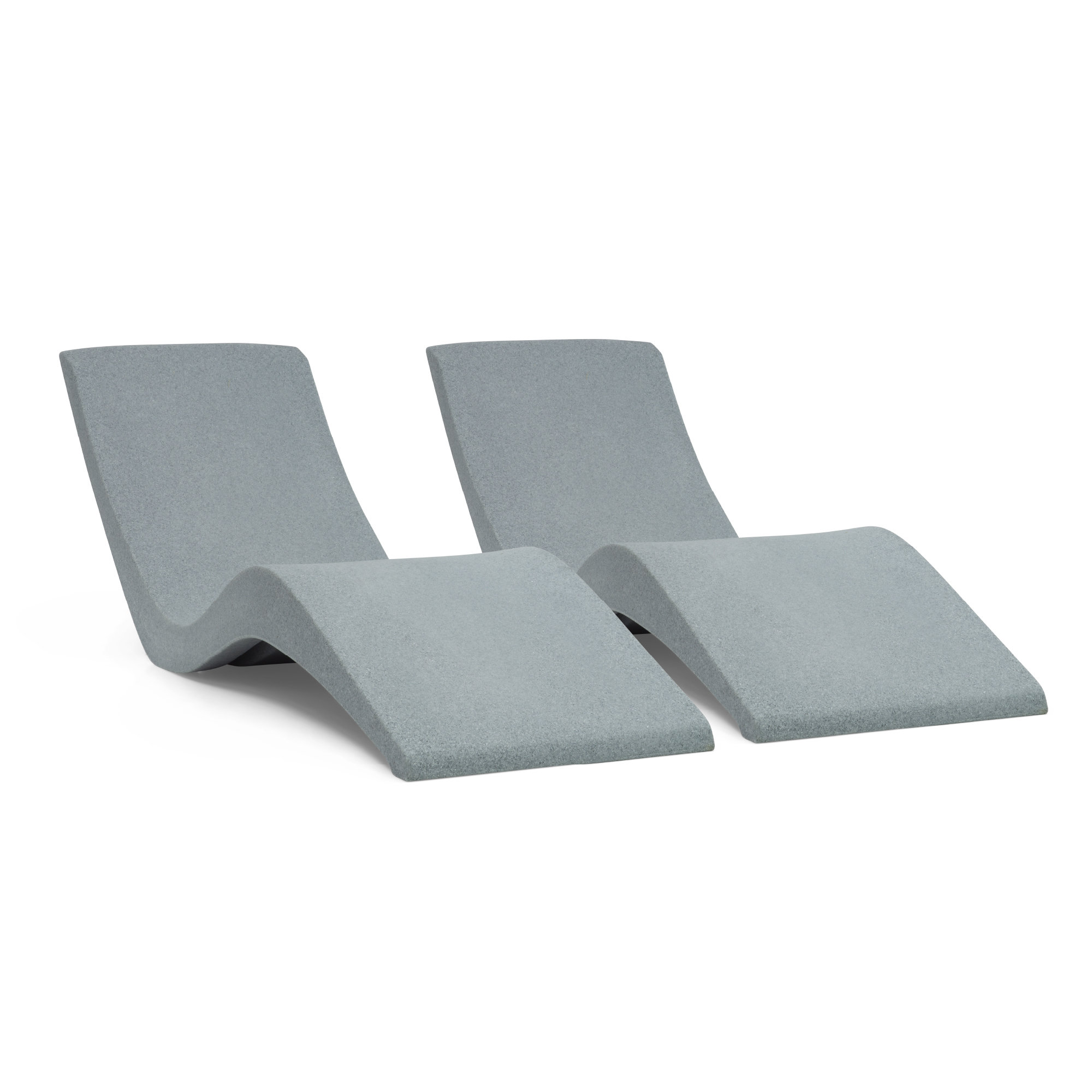 In-pool Chaise Lounger for 0-9 In. of Water, Gray