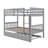  Kamorian Twin Over Twin Rubber Wood Bunk Bed With Trundle, Convertible Into 2 Beds-700117139