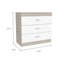Commode 3 tiroirs Bethage - blanc