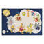 Tapis bleu / blanc 3 pi 3 po x 4 pi 11 po Eder