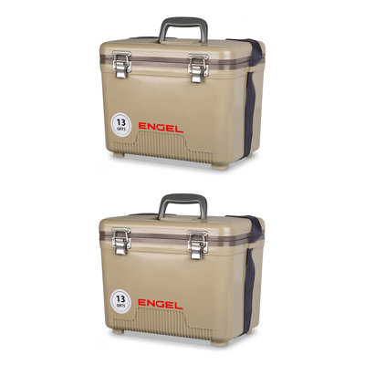 Engel 13 Quart Lightweight Fishing Dry Box Cooler with Shoulder Strap