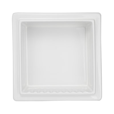 Uni-Green Ceramic Recessed Shower Niche, Waterproof Built-in Wall Shelf for Small Bathrooms