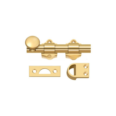 Boulon de porte néerlandais de 4 po Deltana DDB425CR003; robuste; finition laiton à vie