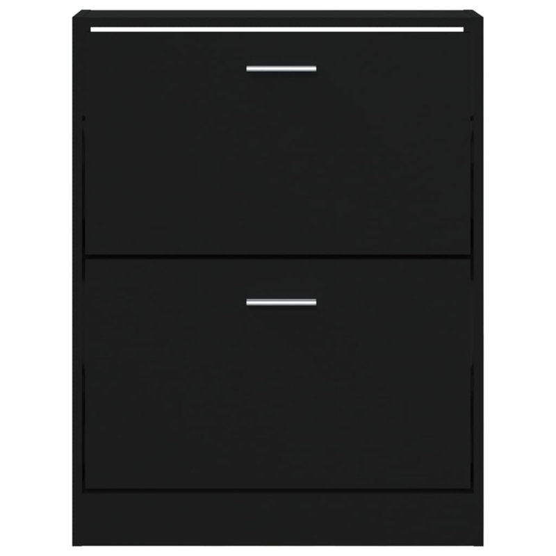 6 Pair Shoe Storage Cabinet, Black