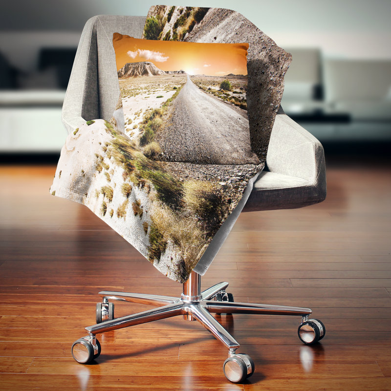 Coussin Sunset Desert, 16 po x 16 po, Coussin décoratif