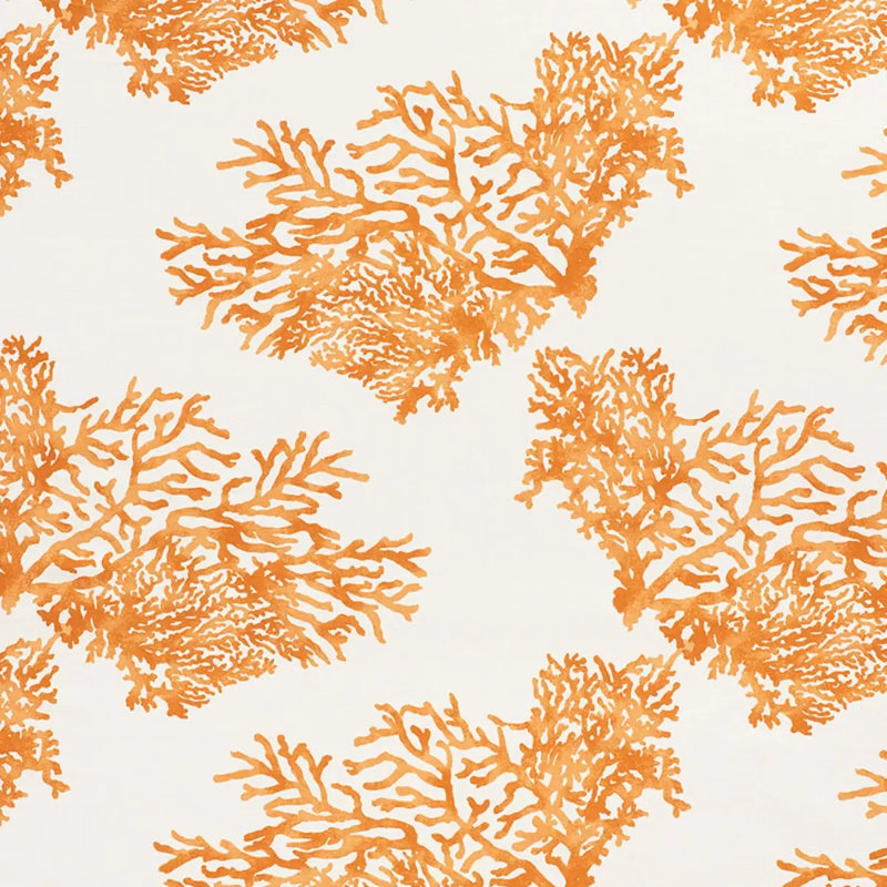 Tissu grande barrière de corail, Orange