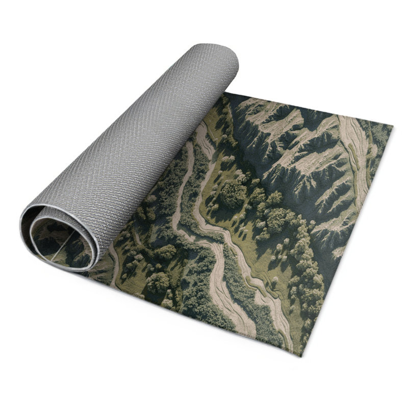 Tapis intérieur et extérieur gris Nature, Rectangle 5 pi x 7 pi