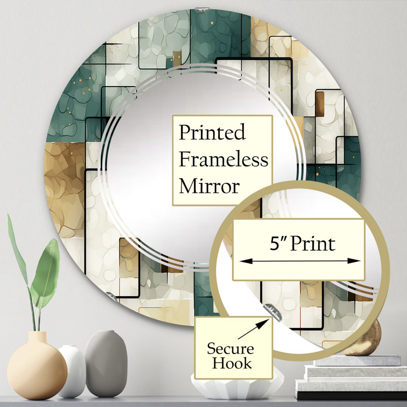 Miroir mural sans cadre Kralinview, 24 po x 24 po