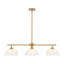 Luminaire suspendu moderne en verre à dôme 3 lumières Modern
