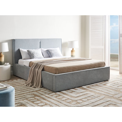 Ottoman Bed Fabric MOISSAC Light Blue