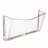 Clear Plastic Wall Mount File Holder with Double Sided Tape, 4-Pack