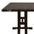 60 ″ Wide Dark Brown Solid Wood Rectangular Dining Table