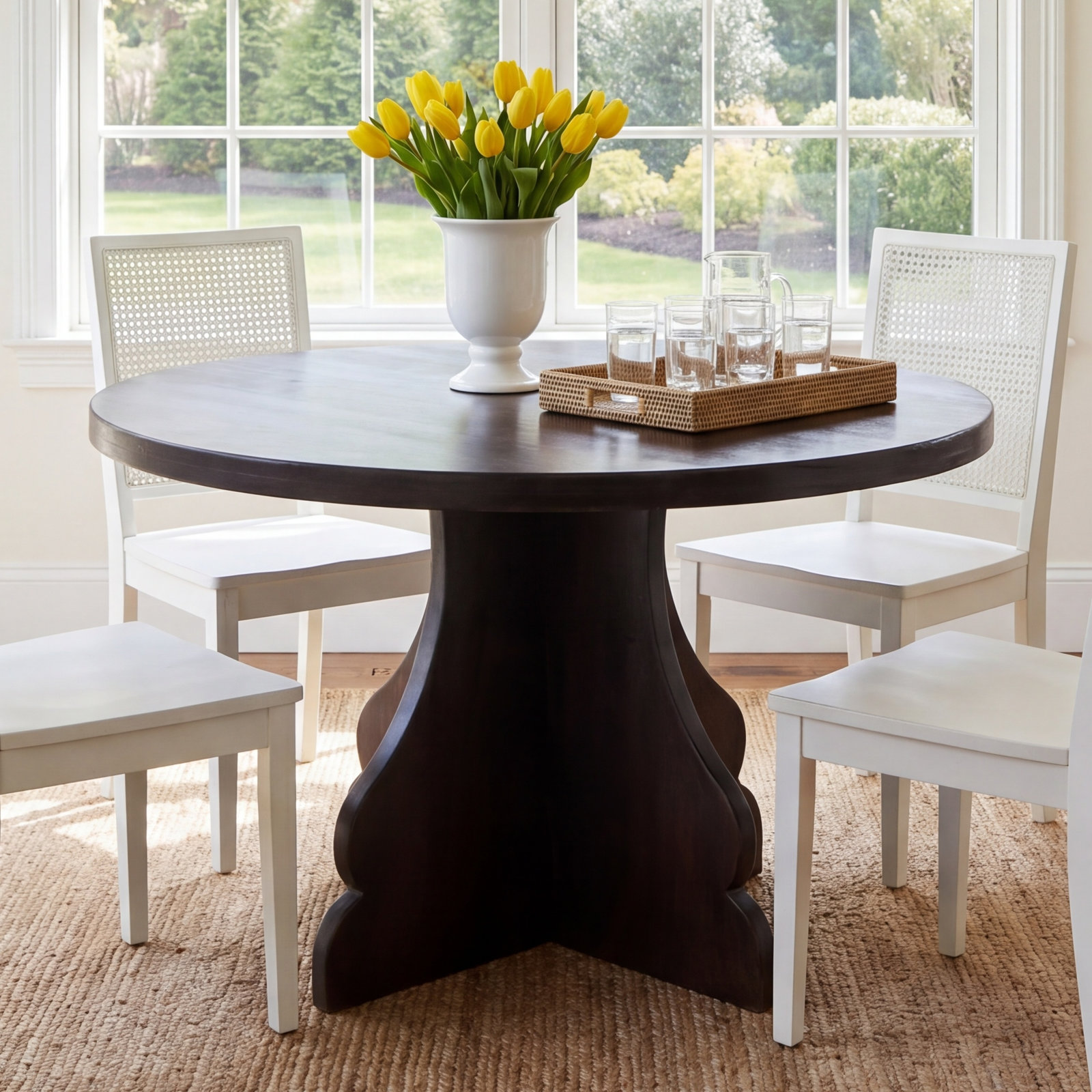 Abrielle 48'' Round Dining Table, Black
