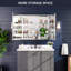 Armoire de rangement murale sans cadre l 36 po x H 30 po avec 3 tablettes réglables-1532812775