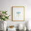 Blue Floral With Ribbon-D Print