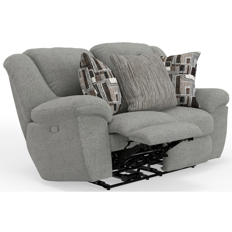 Trifecta Power Reclining Loveseat, Gray/Beige