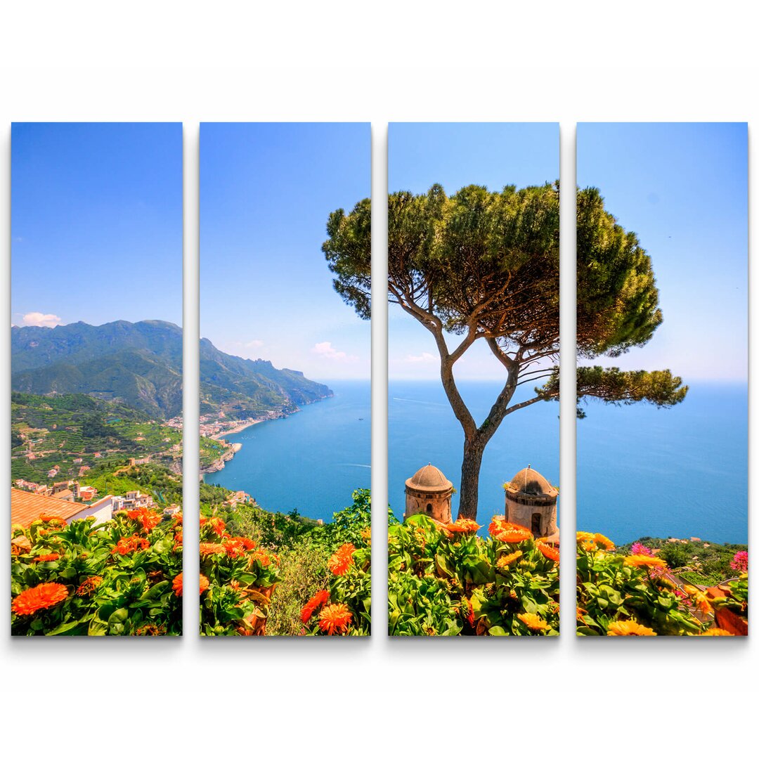 4-tlg. Leinwandbilder-Set Ravello an der italienischen Amalfiküste