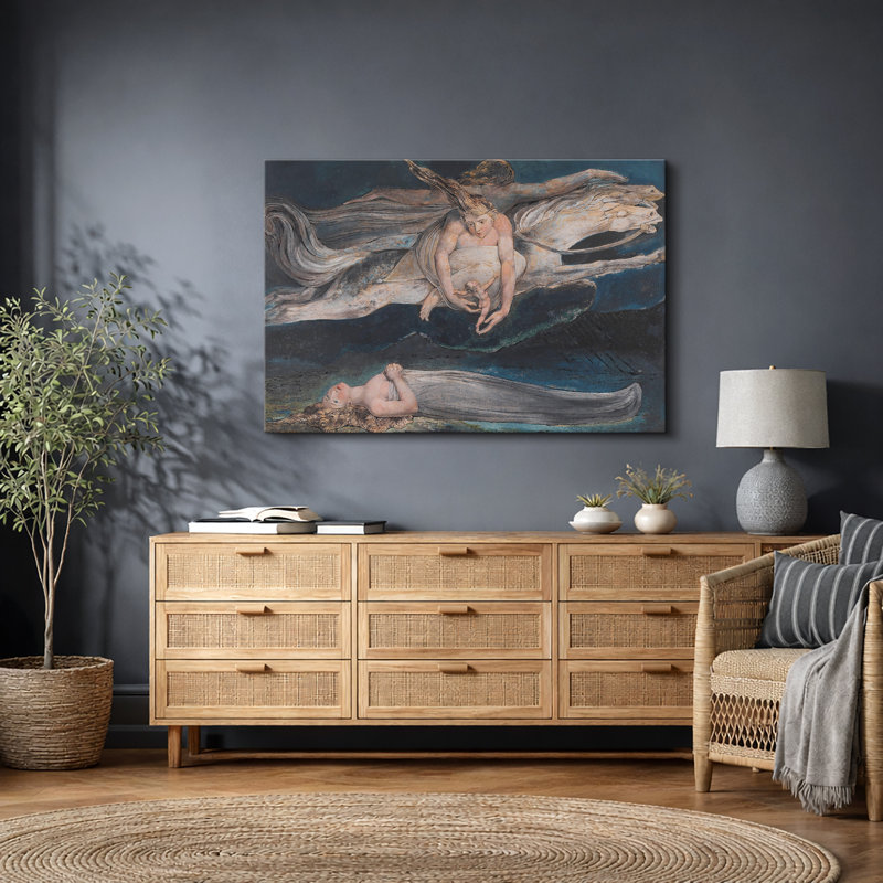 «Visionary Mythological Angel», reproduction d'art sur toile encadrée, impression sur toile, H 16 po x l 24 po, Toile tendue