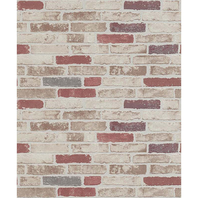 Orvel Non-Pasted Vinyl Brick Wallpaper Roll
