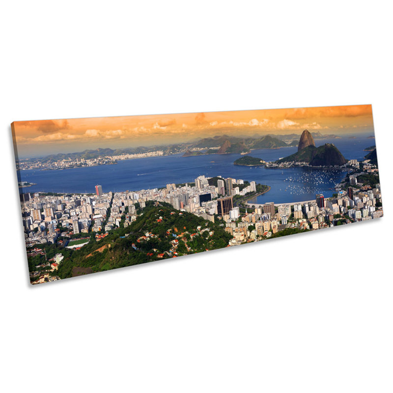 Rio De Janerio - Wrapped Canvas Panoramic Print, 40.64cm H x 121.92cm W x 2cm D