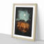 Moon Over The Mountains In Italy Paint Splash - Picture Frame Graphic Art-56922781-56922778