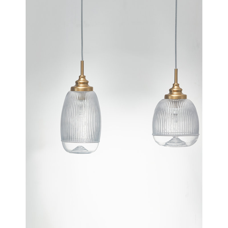 3 - Light Satin Gold Kitchen Island Pendant